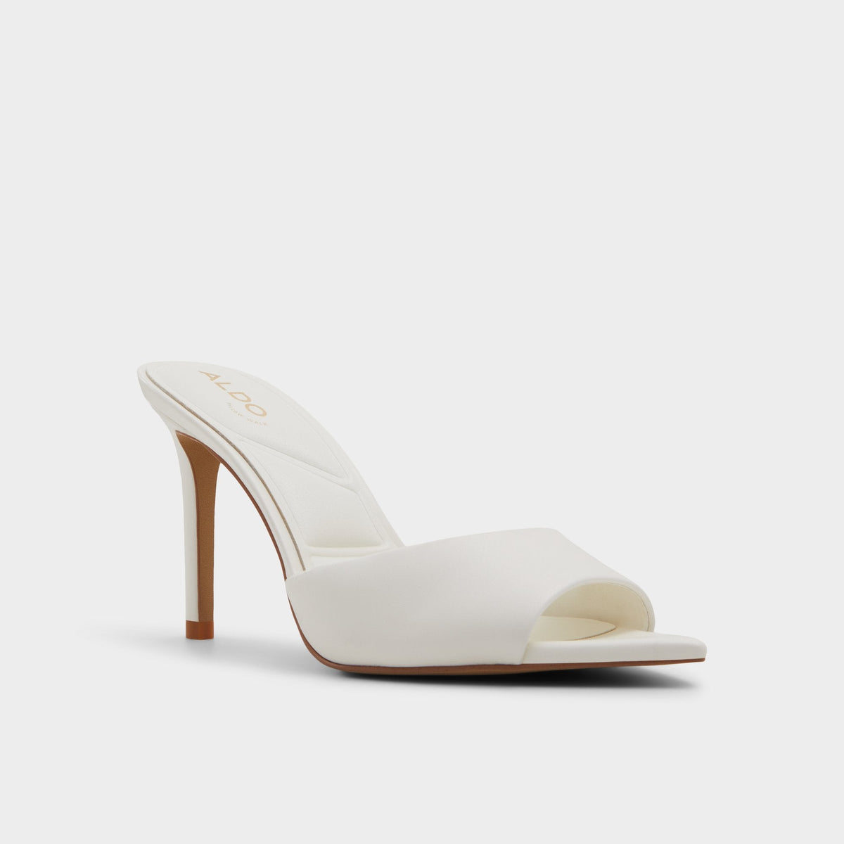 Anniebrilden White Women's Heeled mules - Heeled mule, Stiletto heel | Aldo
