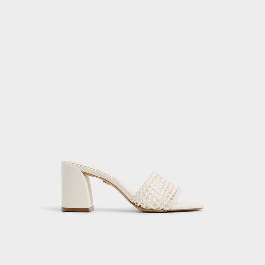 Beachdate White/Bone Women's Block heels - Heeled mule, Block heel | Aldo