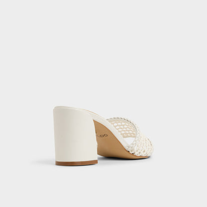 Beachdate White/Bone Women's Block heels - Heeled mule, Block heel | Aldo