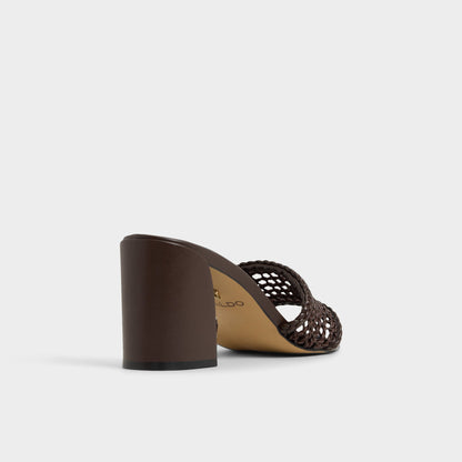 Beachdate Dark Brown Women's Block heels - Heeled mule, Block heel | Aldo