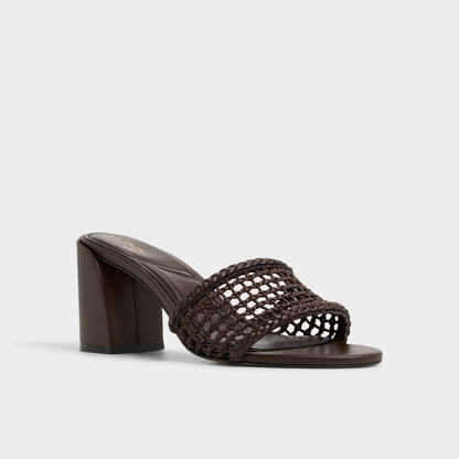 Beachdate Dark Brown Women's Block heels - Heeled mule, Block heel | Aldo