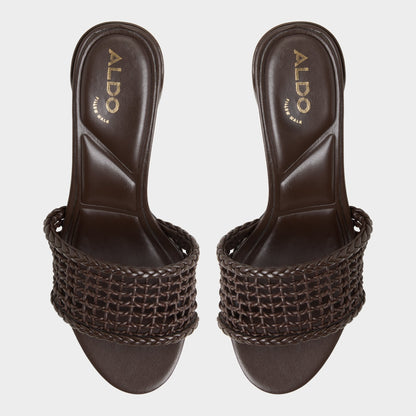 Beachdate Dark Brown Women's Block heels - Heeled mule, Block heel | Aldo