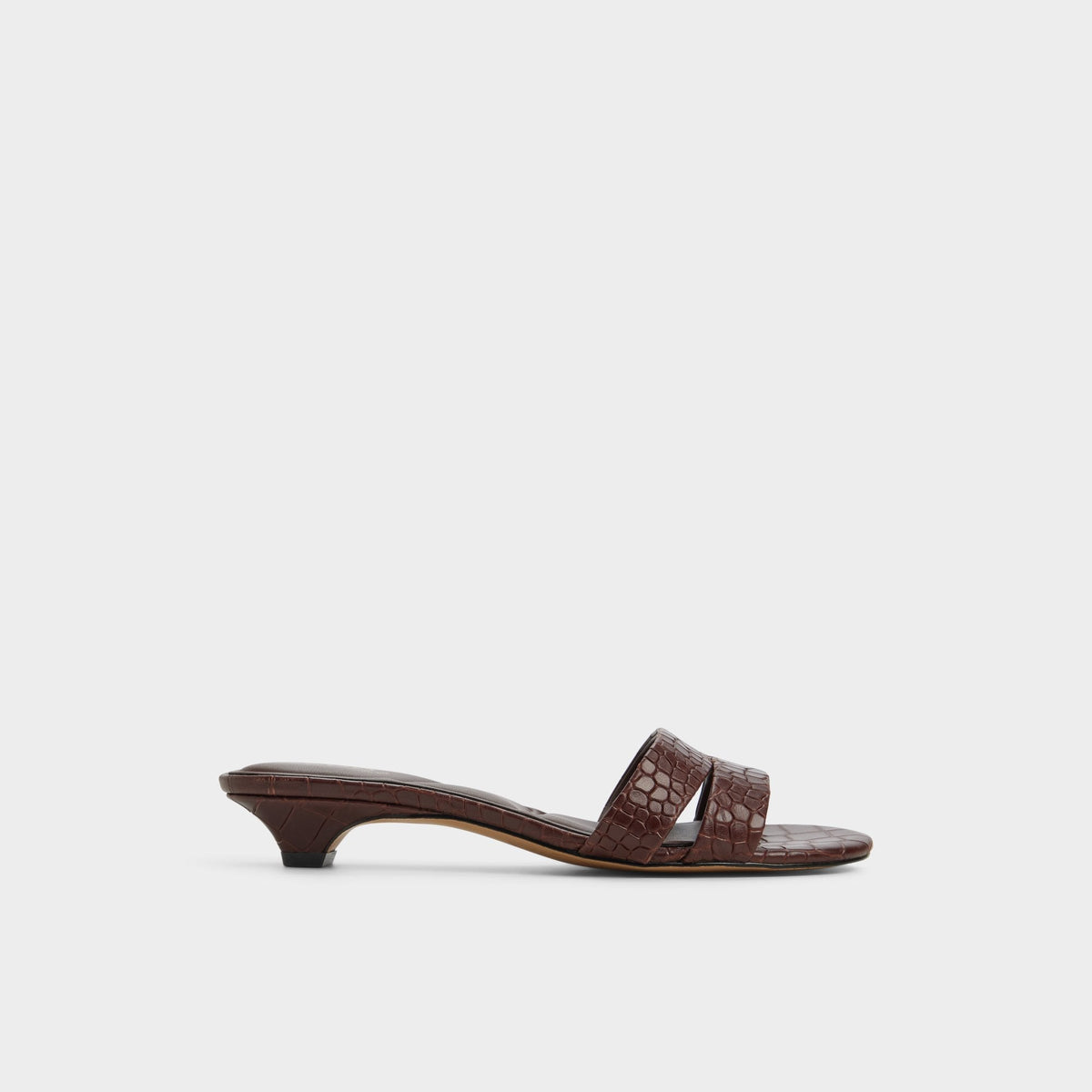 Scarletta Dark Brown Women's Heeled mules - Heeled mule, Kitten heel | Aldo