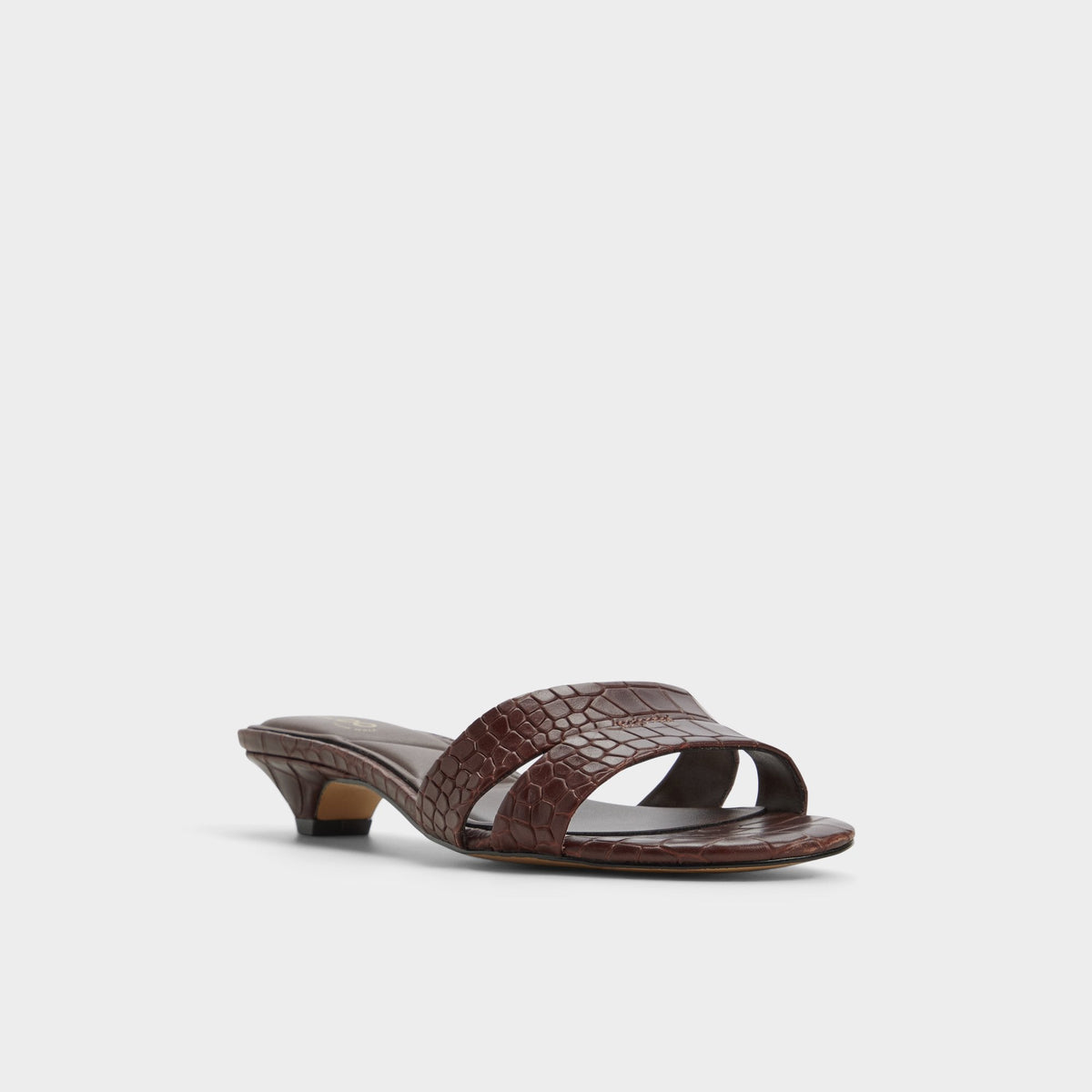 Scarletta Dark Brown Women's Heeled mules - Heeled mule, Kitten heel | Aldo