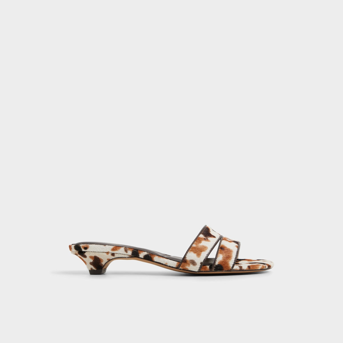 Scarletta White/Black Women's Heeled mules - Heeled mule, Kitten heel | Aldo