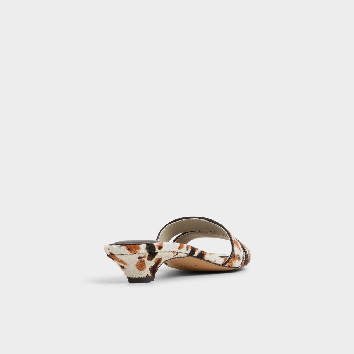 Scarletta White/Black Women's Heeled mules - Heeled mule, Kitten heel | Aldo