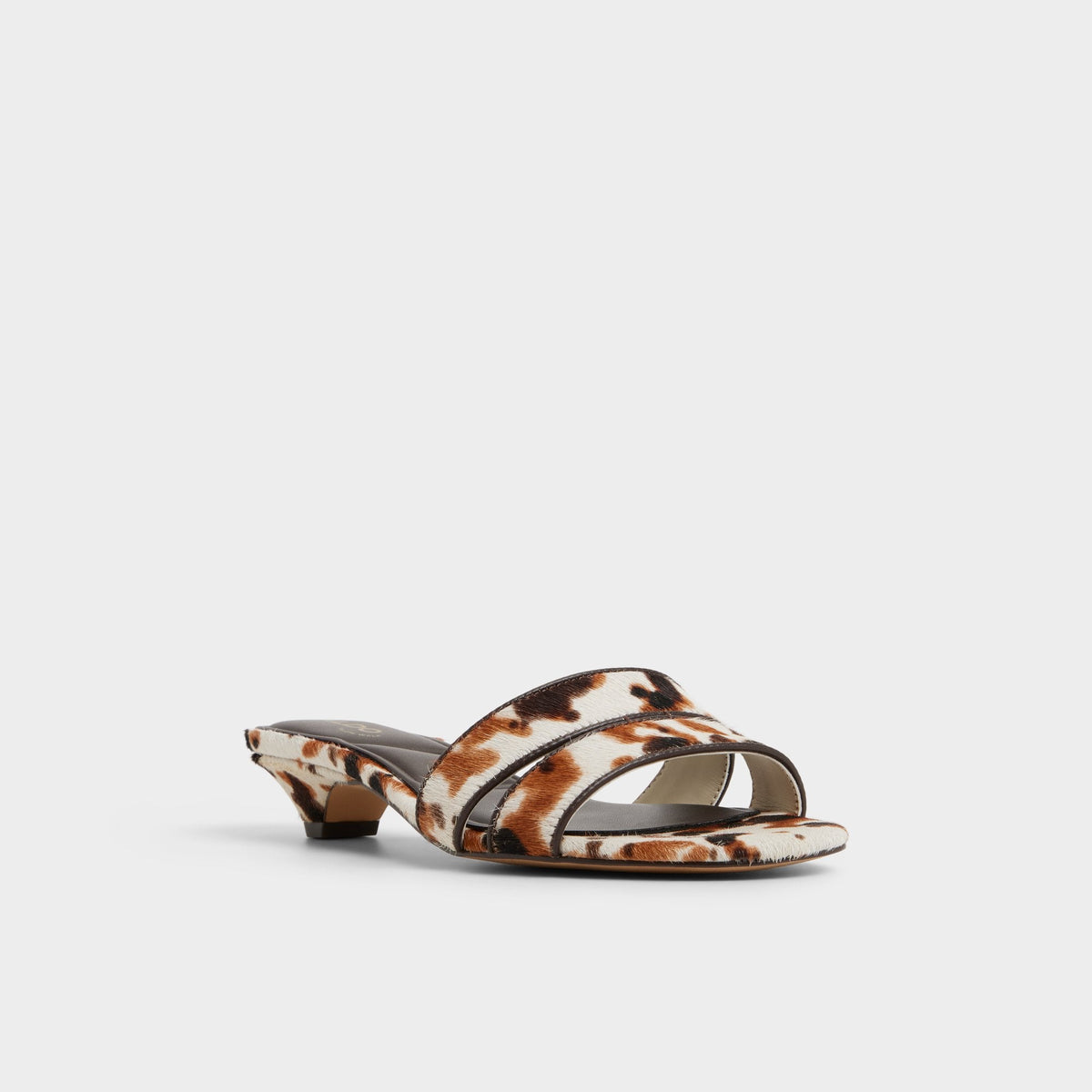 Scarletta White/Black Women's Heeled mules - Heeled mule, Kitten heel | Aldo