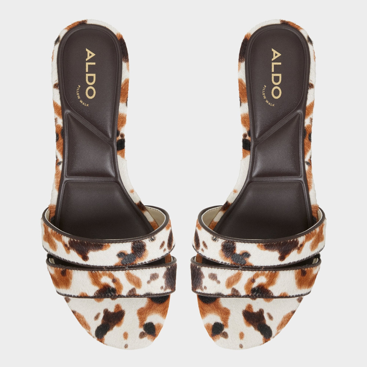 Scarletta White/Black Women's Heeled mules - Heeled mule, Kitten heel | Aldo