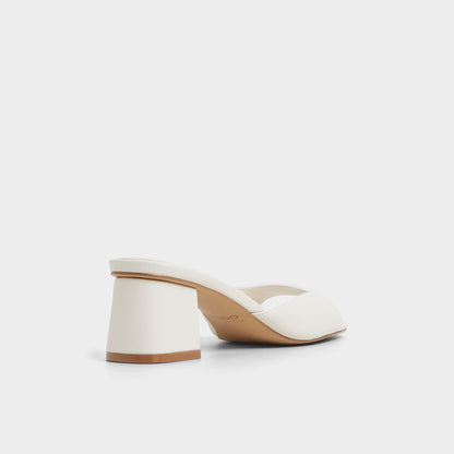 Aneky in White Bone - Heeled mule, Block heel | Aldo