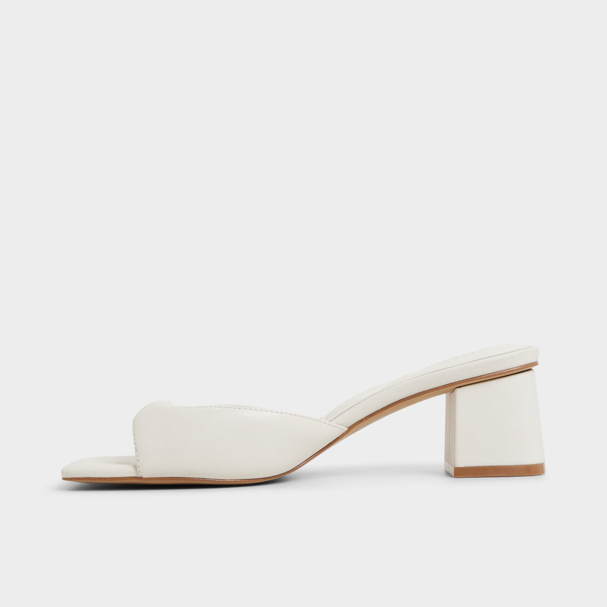 Aneky in White Bone - Heeled mule, Block heel | Aldo