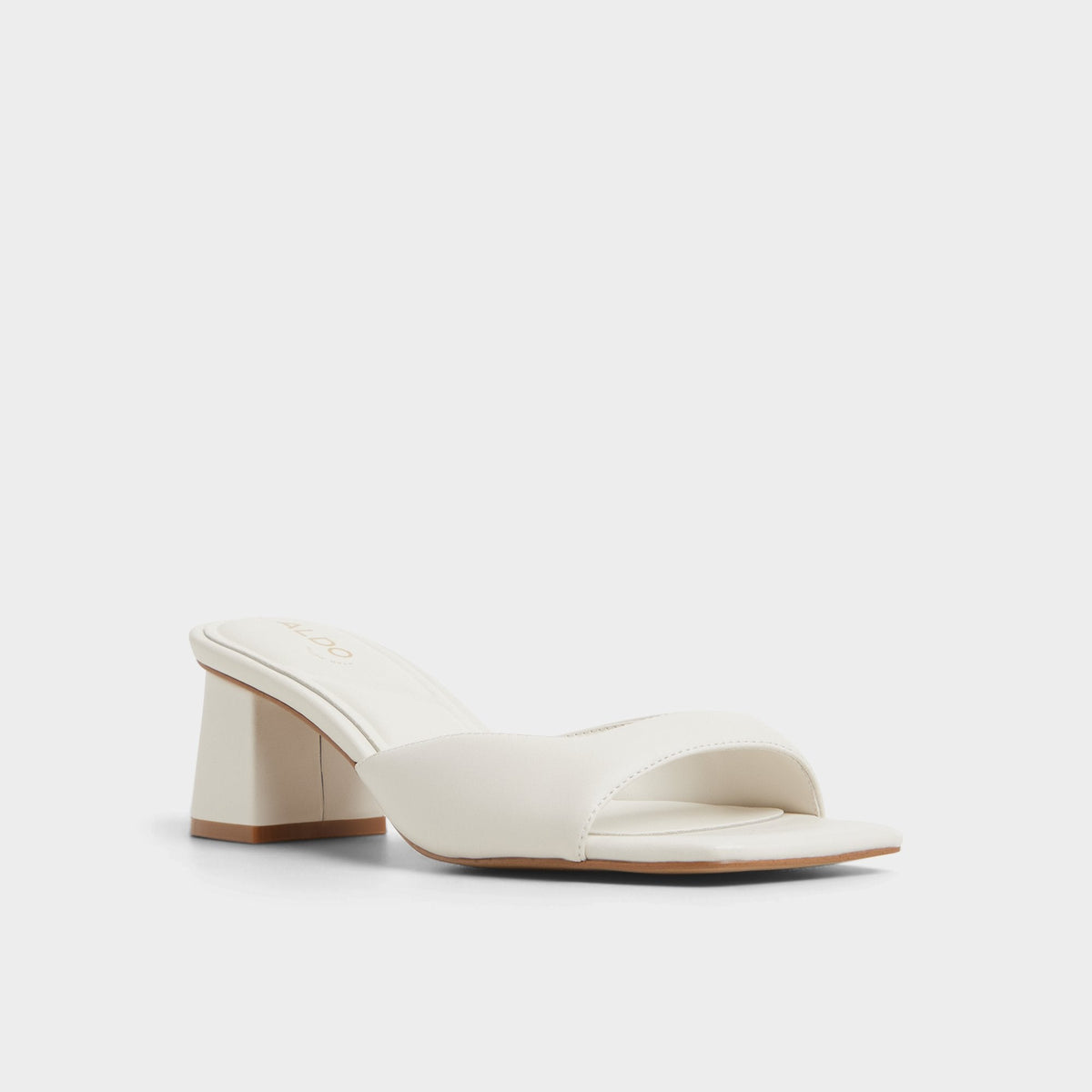 Aneky in White Bone - Heeled mule, Block heel | Aldo