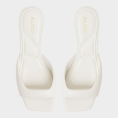 Aneky in White Bone - Heeled mule, Block heel | Aldo