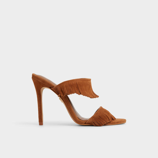 Nahanie in Medium Brown - Heeled mule, Stiletto heel | Aldo