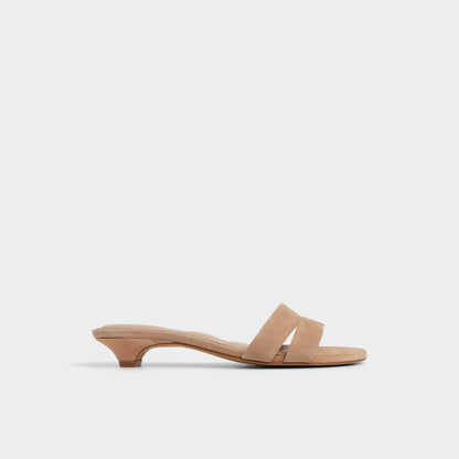 Scarletta Medium Brown Women's Heeled mules - Heeled mule, Kitten heel | Aldo
