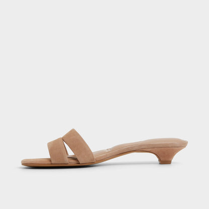 Scarletta Medium Brown Women's Heeled mules - Heeled mule, Kitten heel | Aldo