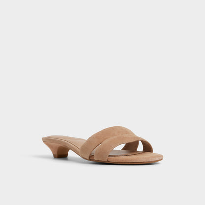 Scarletta Medium Brown Women's Heeled mules - Heeled mule, Kitten heel | Aldo