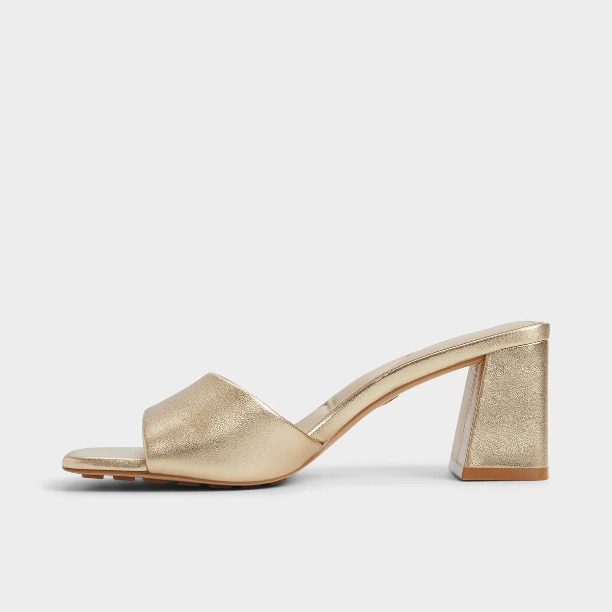 Tisha Gold Women's Heeled mules - Heeled mule, Block heel | Aldo