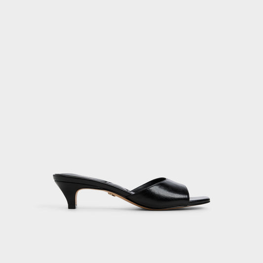 Haeden Black Women's Heeled mules - Heeled mule, Kitten heel | Aldo