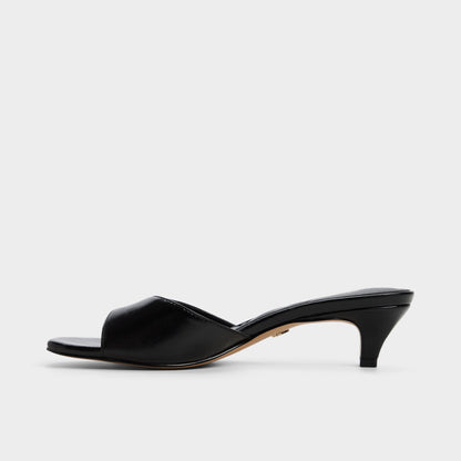 Haeden Black Women's Heeled mules - Heeled mule, Kitten heel | Aldo