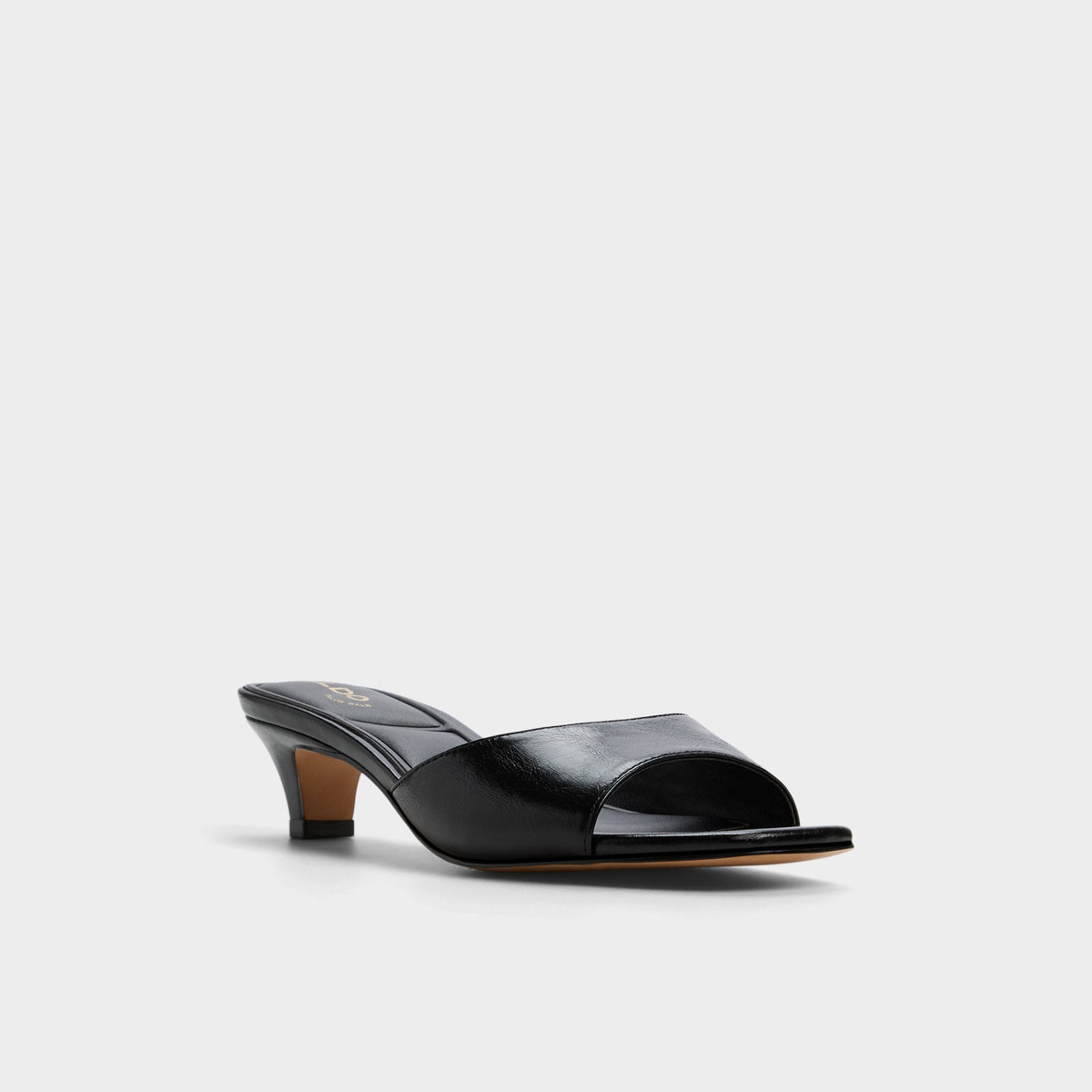 Haeden Black Women's Heeled mules - Heeled mule, Kitten heel | Aldo