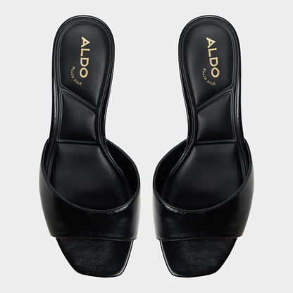 Haeden Black Women's Heeled mules - Heeled mule, Kitten heel | Aldo