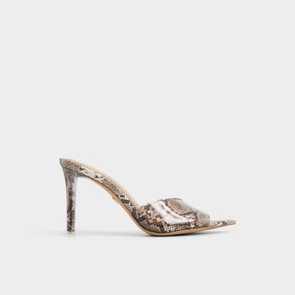 Anitabrilden Other Grey Women's Mule slides - Heeled mule, Stiletto heel | Aldo