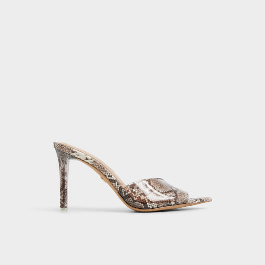 Anitabrilden Other Grey Women's Mule slides - Heeled mule, Stiletto heel | Aldo