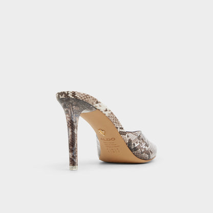 Anitabrilden Other Grey Women's Mule slides - Heeled mule, Stiletto heel | Aldo