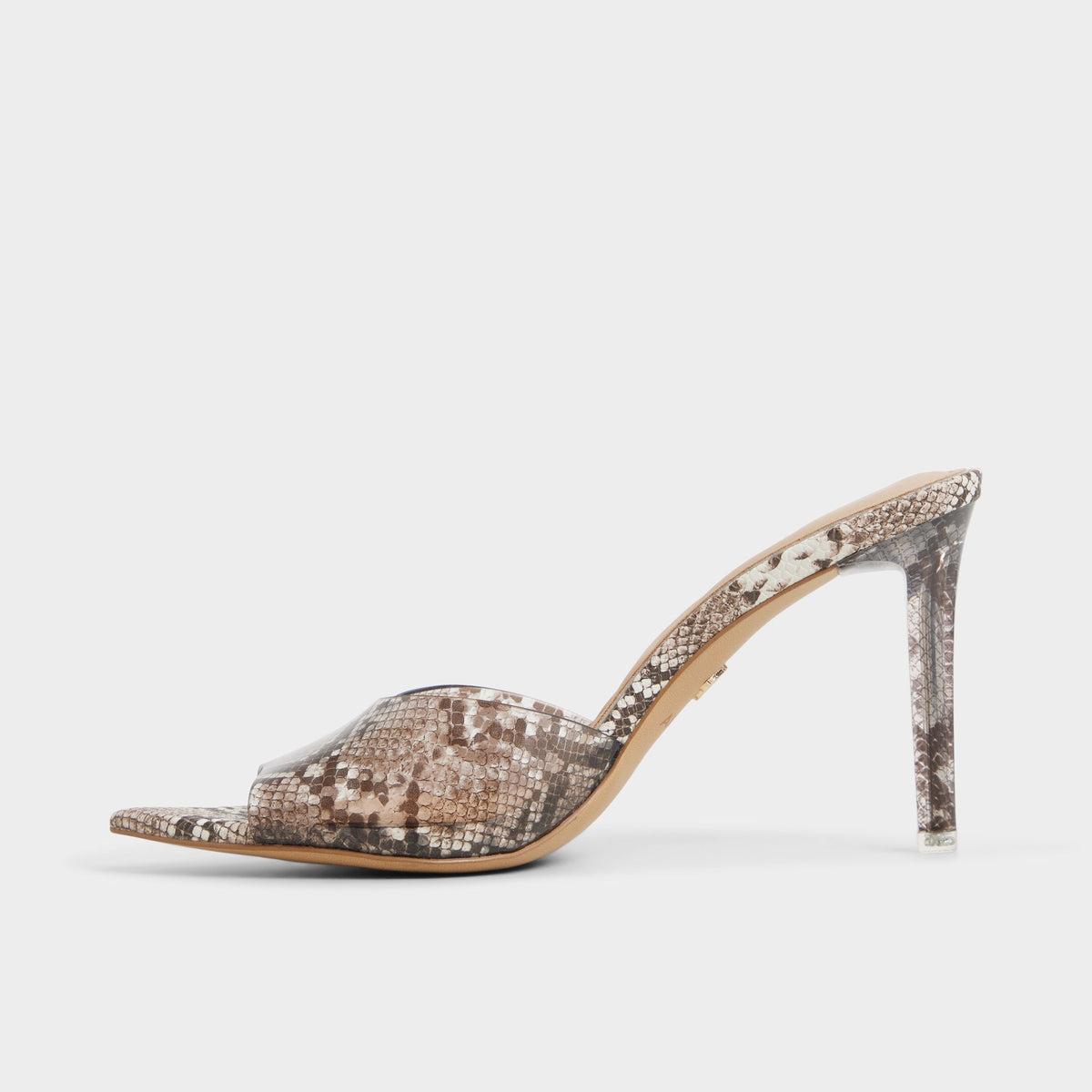 Anitabrilden Other Grey Women's Mule slides - Heeled mule, Stiletto heel | Aldo