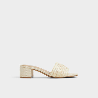 Claudina Natural Women's Block heels - Heeled mule, Block heel | Aldo