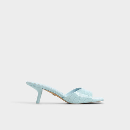 Enchanting Pastel Blue Women's Heeled mules - Heeled mule, Kitten heel | Aldo