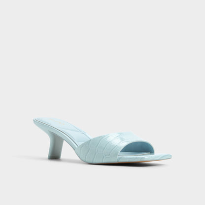 Enchanting Pastel Blue Women's Heeled mules - Heeled mule, Kitten heel | Aldo