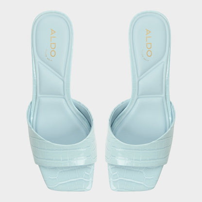 Enchanting Pastel Blue Women's Heeled mules - Heeled mule, Kitten heel | Aldo