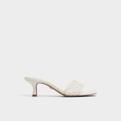 Pearlia White Women's Heeled mules - Heeled mule | Aldo