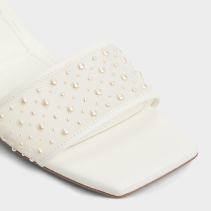 Pearlia White Women's Heeled mules - Heeled mule | Aldo