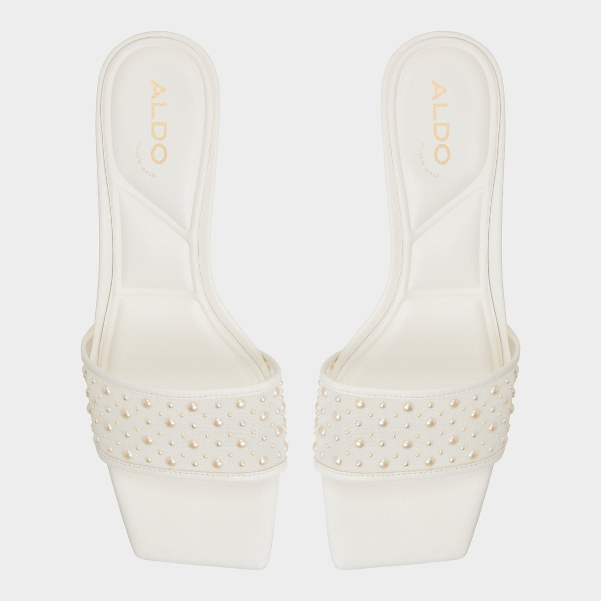 Pearlia White Women's Heeled mules - Heeled mule | Aldo