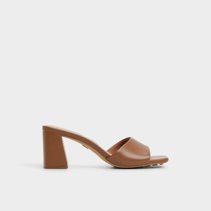 Tisha Tan Women's Heeled mules - Heeled mule, Block heel | Aldo