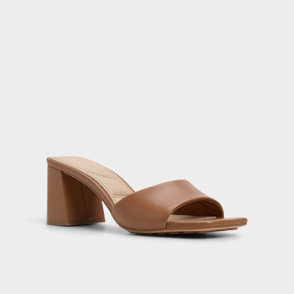 Tisha Tan Women's Heeled mules - Heeled mule, Block heel | Aldo