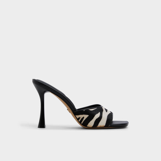 Evadalia White/Black Women's Heeled mules - Heeled mule | Aldo