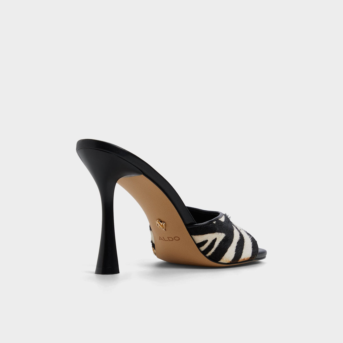 Evadalia White/Black Women's Heeled mules - Heeled mule | Aldo