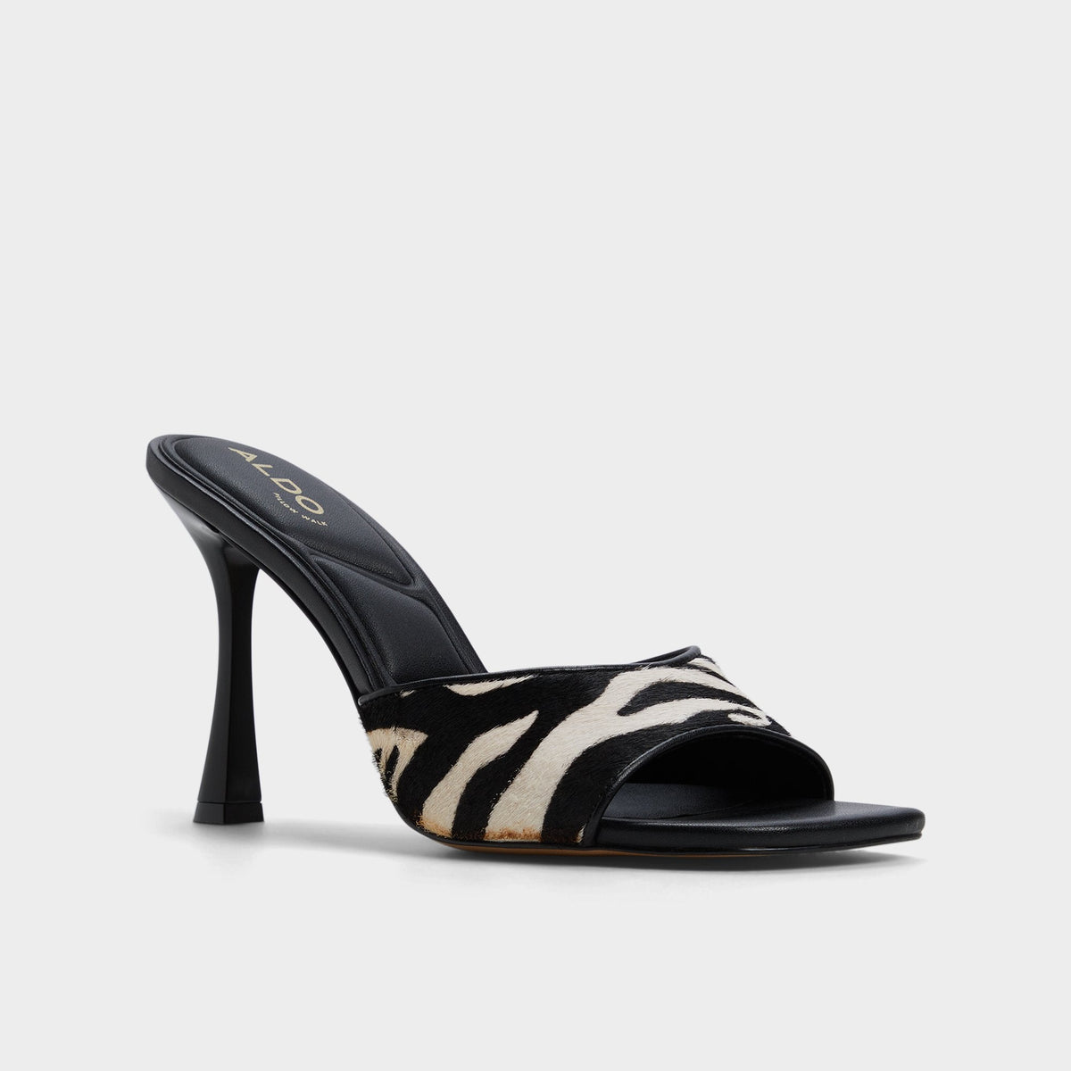 Evadalia White/Black Women's Heeled mules - Heeled mule | Aldo
