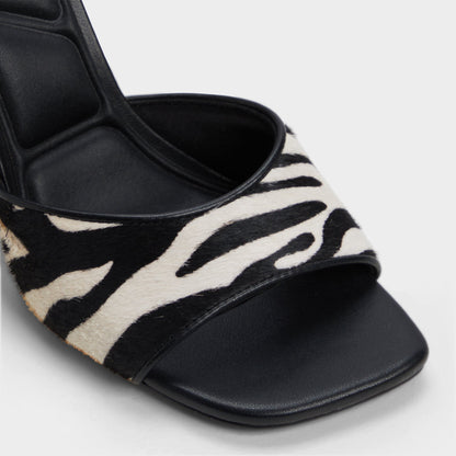 Evadalia White/Black Women's Heeled mules - Heeled mule | Aldo