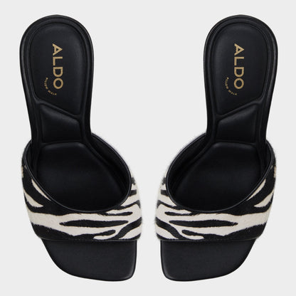 Evadalia White/Black Women's Heeled mules - Heeled mule | Aldo