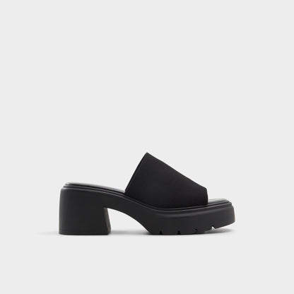 Harrietta Black Women's Wedges - Heeled mule, Block heel | Aldo