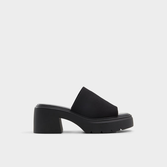 Harrietta Black Women's Wedges - Heeled mule, Block heel | Aldo
