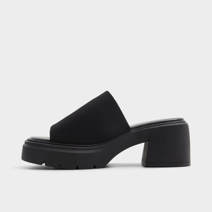 Harrietta Black Women's Wedges - Heeled mule, Block heel | Aldo