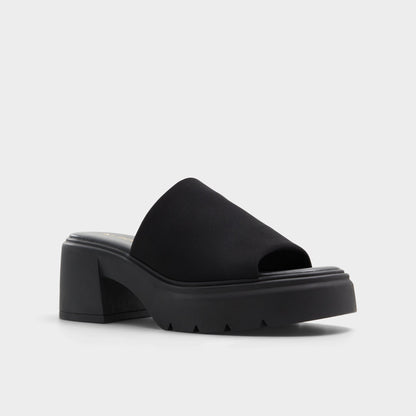 Harrietta Black Women's Wedges - Heeled mule, Block heel | Aldo