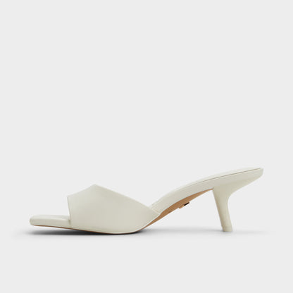 Enchanting White Women's Heeled mules - Heeled mule, Kitten heel | Aldo