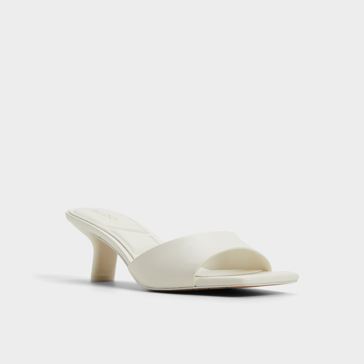 Enchanting White Women's Heeled mules - Heeled mule, Kitten heel | Aldo
