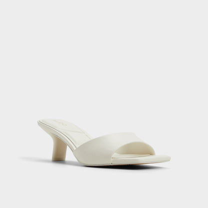 Enchanting White Women's Heeled mules - Heeled mule, Kitten heel | Aldo